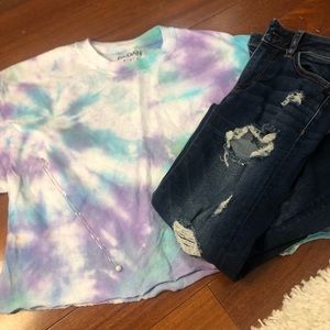 A tie die shirt